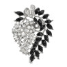 Broche Prendedor Mujer Color Plata Flor Cristal  Finas Joyas - Bisuel