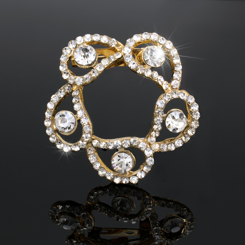 Broche Prendedor Mujer Cristales Brillo Murano Lindo Regalo - Bisuel