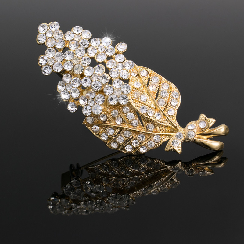 Broche Mujer Prendedor Brillantes Lindo Regalo Joya Elegante - Bisuel
