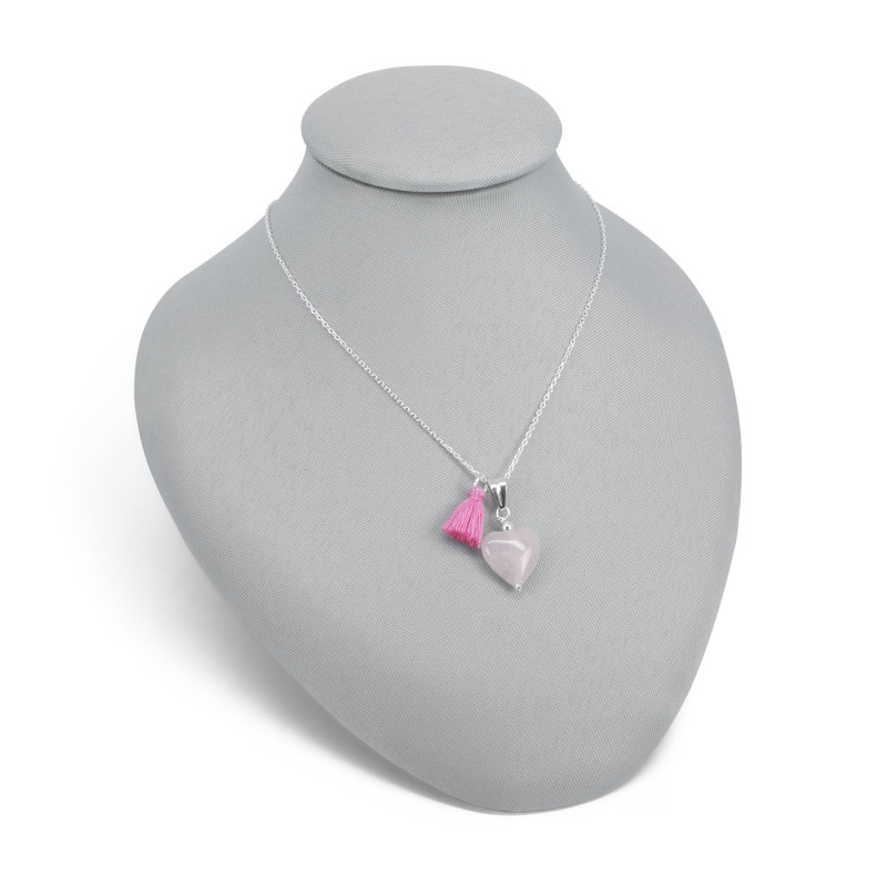 Colgante De Plata Con Cuarzo Rosa CR05