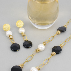 Maxi Collar Mujer Largo Perlas Cultivadas Piedras Naturales - Bisuel