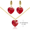 Collar Aretes Corazones Rojos Cristal Swarovski - Bisuel