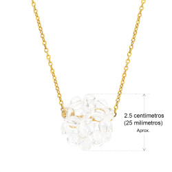 Collar Mujer Cuarzo Piedra Natural Dodecaedro Linda Joya - Bisuel