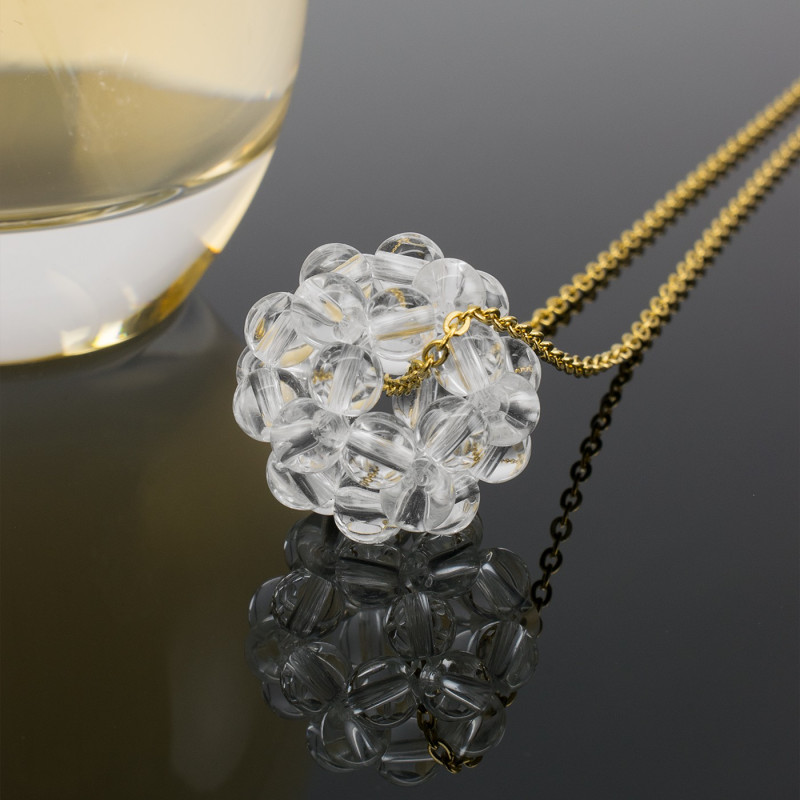 Collar Mujer Cuarzo Piedra Natural Dodecaedro Linda Joya - Bisuel