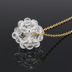 Collar Mujer Cuarzo Piedra Natural Dodecaedro Linda Joya - Bisuel