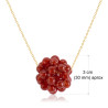 Collar Largo Mujer Agata Cornalina Dode Cadena Acero Oro - Bisuel