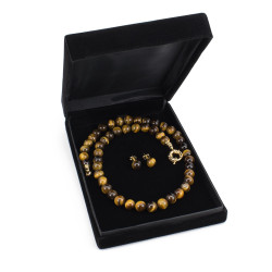 Juego Collar Aretes Mujer Piedras Naturales Cuarzo Joyas - Bisuel