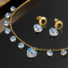 Collar Aretes Pulsera Mujer con Corazones en cristal SWAROVSKI - Bisuel