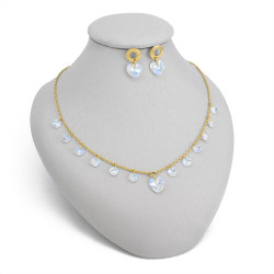 Collar Aretes Pulsera Mujer con Corazones en cristal SWAROVSKI - Bisuel