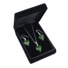 Juego Collar Aretes Mujer Jade Plata 925 Finas Joyas Cuarzo - Bisuel