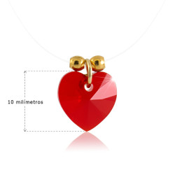 Collar Mujer Invisibles Corazones  Lindas Joyas - Bisuel