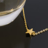 Collar Mujer Gargantilla Estrella Cadena Acero Oro Joya - Bisuel