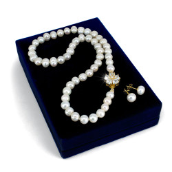 Collar Mujer Perlas Cultivadas Perlas Naturales Chapa Oro Joyas - Bisuel