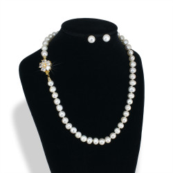 Collar Mujer Perlas Cultivadas Perlas Naturales Chapa Oro Joyas - Bisuel