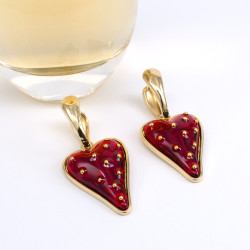 Aretes Corazones Fresa
