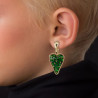 Aretes Corazones Fresa Verde | Bisuel