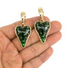 Aretes Corazones Fresa Verde | Bisuel