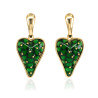 Aretes Corazones Fresa Verde | Bisuel