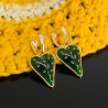 Aretes Corazones Fresa Verde | Bisuel