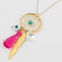 Collar Atrapasueños Corazon Swarovski Borla - Bisuel