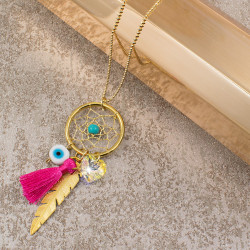 Collar Atrapasueños Corazon Swarovski Borla - Bisuel