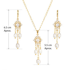 Juego Collar Perlas Cultivadas Mujer Elegante Joya