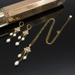 Juego Collar Perlas Cultivadas Mujer Elegante Joya