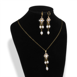 Juego Collar Perlas Cultivadas Mujer Elegante Joya