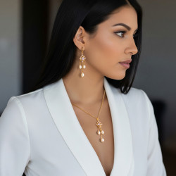 Juego Collar Perlas Cultivadas Mujer Elegante Joya