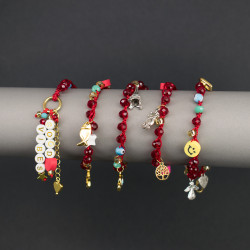 Deseos y Buenos Propositos Pulsera Multivueltas o Collar con Dijes
