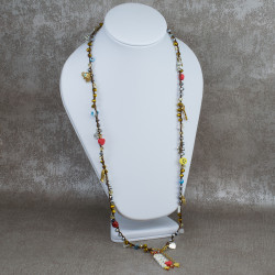 Deseos y Buenos Propositos Pulsera Multivueltas o Collar con Dijes