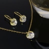 Collar Aretes con Corazon Swarovski® Aurora Boreal - Bisuel