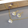 Collar Aretes con Corazon Swarovski® Aurora Boreal - Bisuel