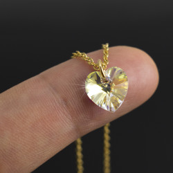 Collar Aretes con Corazon Swarovski® Aurora Boreal - Bisuel