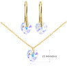 Collar Aretes con Corazon Swarovski® Aurora Boreal - Bisuel