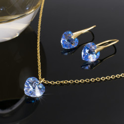 Collar Corazon Cristal Swarovski® Azul Sapphire - Bisuel