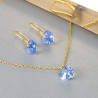 Collar Corazon Cristal Swarovski® Azul Sapphire - Bisuel