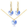 Collar Corazon Cristal Swarovski® Azul Sapphire - Bisuel
