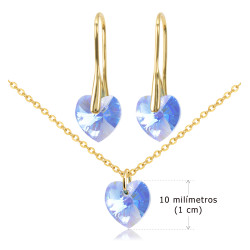 Collar Corazon Cristal Swarovski® Azul Sapphire - Bisuel