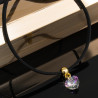 Collar Choker Corazon Swarovski Vitral Oro Gf - Bisuel