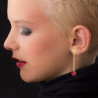 Juego Collar Swarovski Rojo Pluma - Bisuel