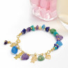 Pulsera Corazones Pareja Cadena Cuarzo Natural