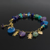 Pulsera Corazones Pareja Cadena Cuarzo Natural