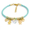 Pulsera Pareja Corazon Swarovski Manilla Cuero - Bisuel