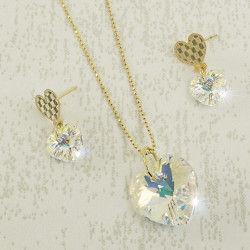 Juego Corazón Swarovski Boreal - Bisuel