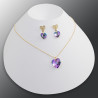 Collar Aretes Cristal Swarovski Vitral Ligth - Bisuel