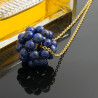 Collar Lapizlazuli Pentabola cadena Acero - Bisuel