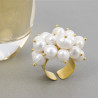 Anillo Perlas Cultivadas Chapado en Oro - Bisuel