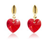 Aretes Mujer Corazon Cristal Swarovski Oro Goldfilled Joyas - Bisuel