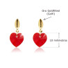 Aretes Mujer Corazon Cristal Swarovski Oro Goldfilled Joyas - Bisuel